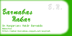 barnabas makar business card